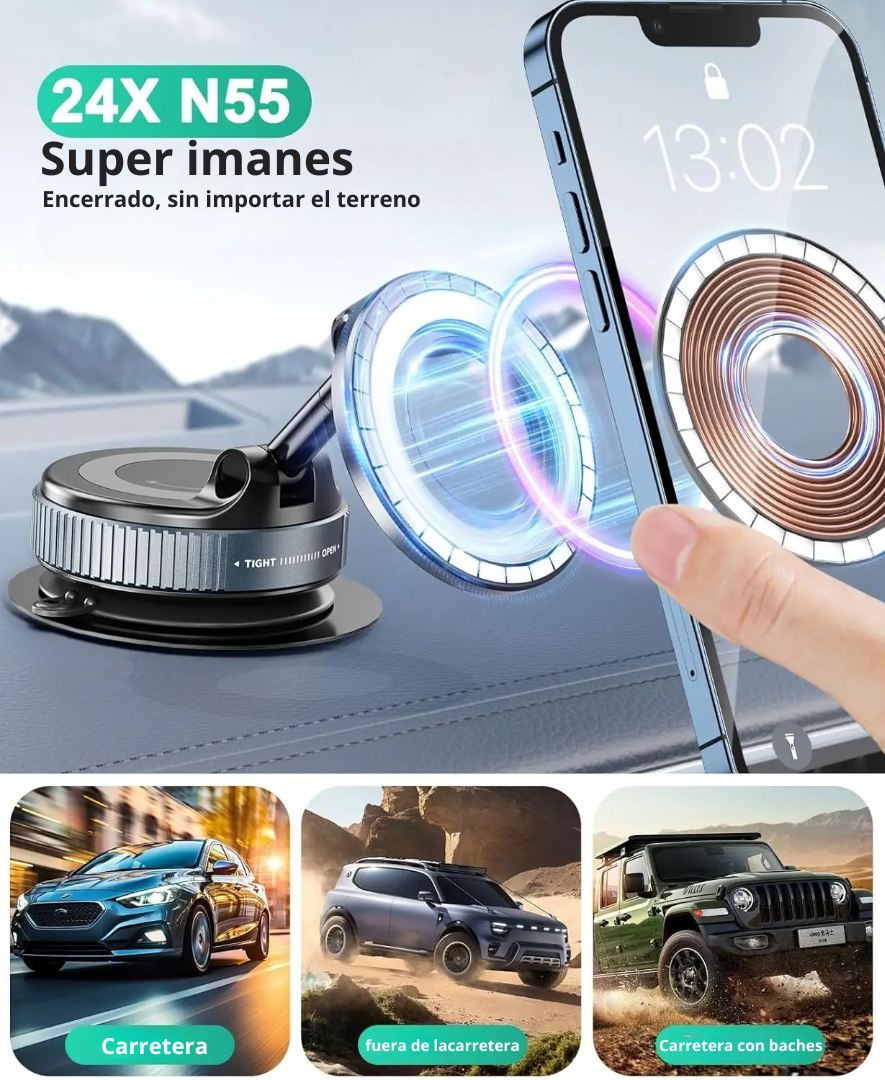 Soporte Magnético para Celular, Manos Libres en Cualquier Lugar