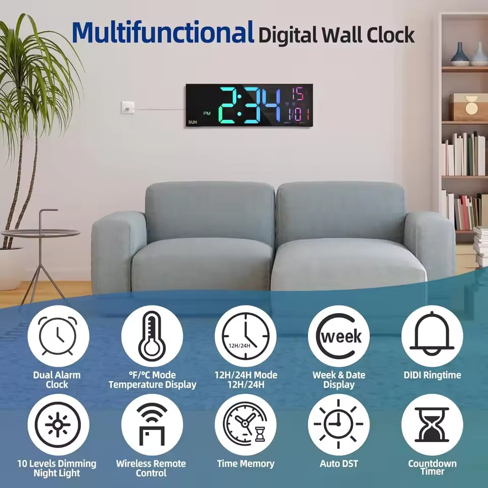 Reloj de pared digital